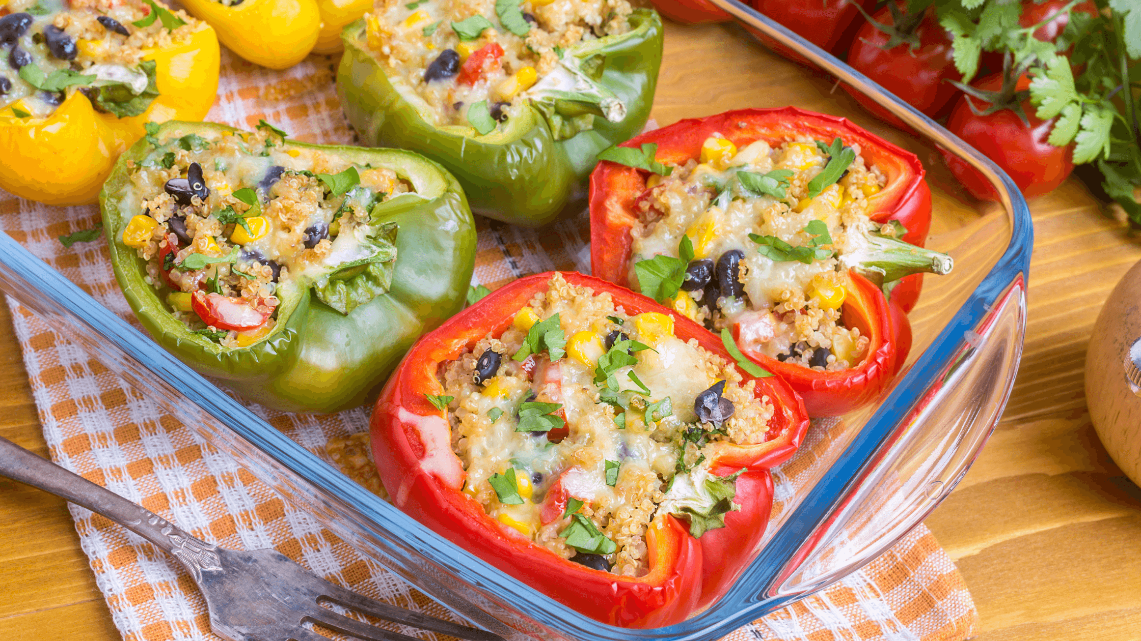 bell peppers with quinoa stuffing
